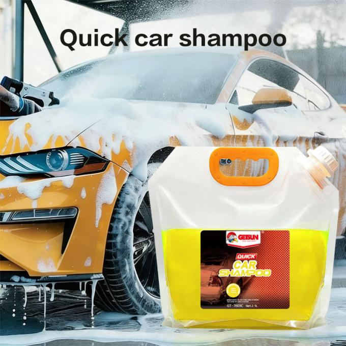 foam cannon soap application on vehicle — GETSUN car wash shampoo producing dense foam