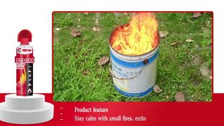 Portable Fire Extinguisher Spray Demo